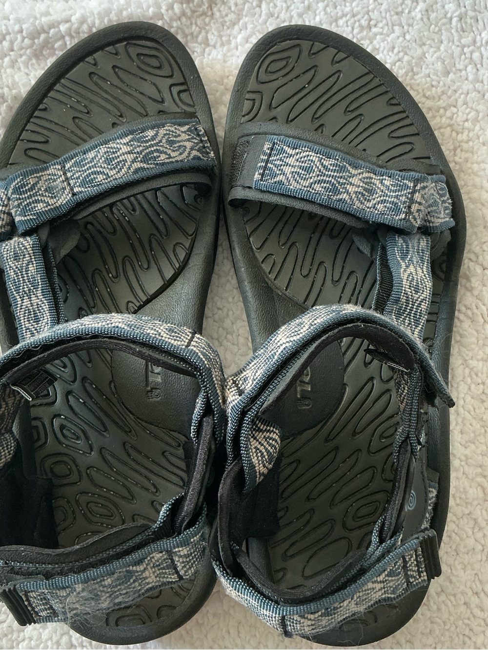 Teva Terra Fi 5 Universal Men's Hiking Sandals Size 11 Blue Grey Tribal Strap